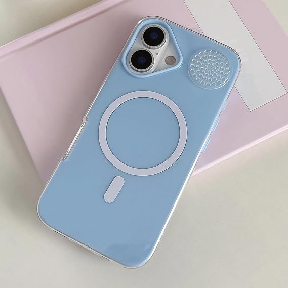 For iPhone 11用 高級キャンディカラー クリアソフトケース 放熱カバー For iPhone 11用/ライトブルー