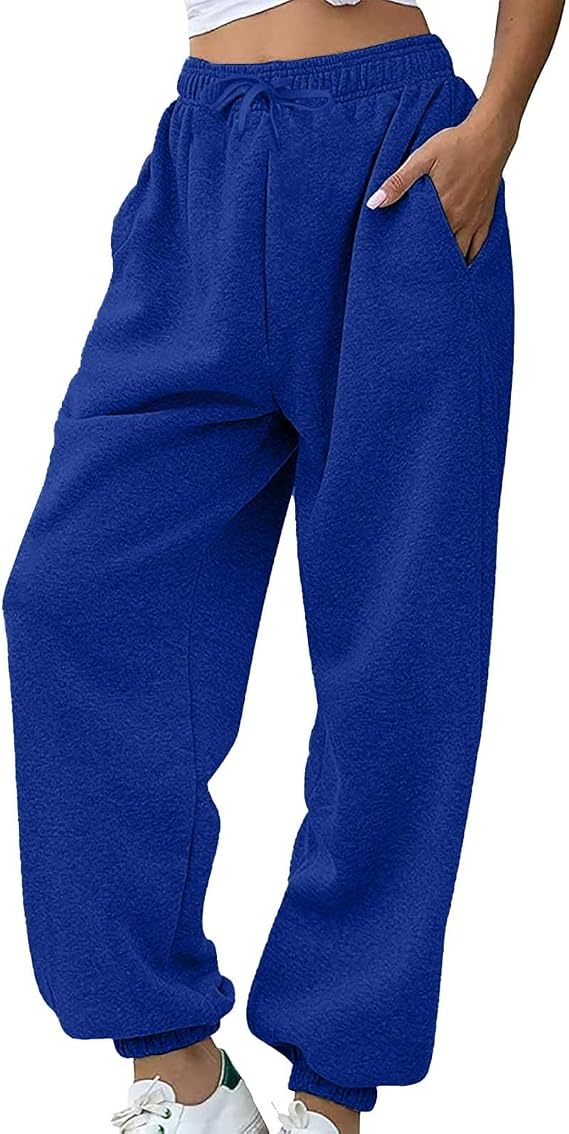 Sweatpants Women Baggy Loose High Waisted Y2k Aesthetic Trousers Women Joggers with Pockets Lounge Bottoms