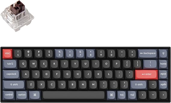Keychron K6 Pro Wireless Mechanical Keyboard, QMK/Launcher Programmable Macro, Hot-Swappable Brown Switch, 65% Layout RGB Backlit Office Keyboard for Mac Windows Linux