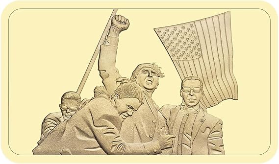 President Donald Trump Challenge Golden Bar,Fight Fight Fight Trump Vance Never Stop Fighting to Save America 2024 Medals