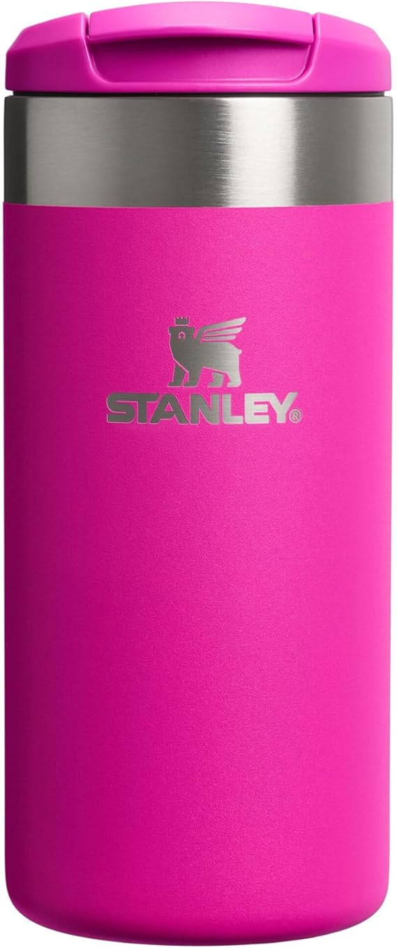 Stanley 1913 Aerolight Transit Travel Mug 0.35L - Keeps 4 Hours Hot - 6 Hours Cold - Dishwasher Safe - Leakproof - Car Cup Holder Compatible - Insulated Coffee Cup - Violet Blossom