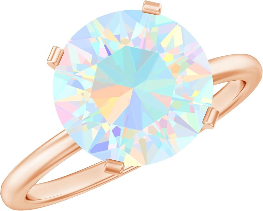 2 Carat Round Ethiopian Opal Ring for Women, AAA Quality