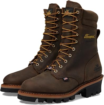 Thorogood 9 Round Toe Waterproof Work Boots for Men with a Non-Safety Toe