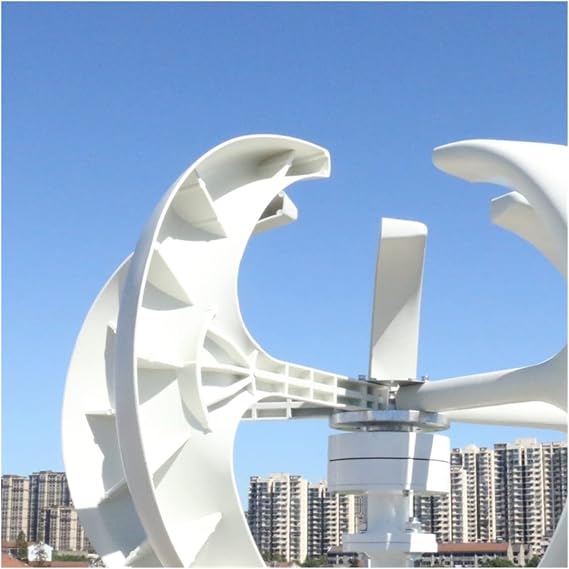 Wind Turbine Generator, Small Vertical Axis Wind Turbine Generator for Home 3000W 12V 24V 48V with MPPT Low Noise 3KW Windmill for Farm Garden for Boats, Gazebos, Chalets, or Mobile Homes(Rojo,12V)