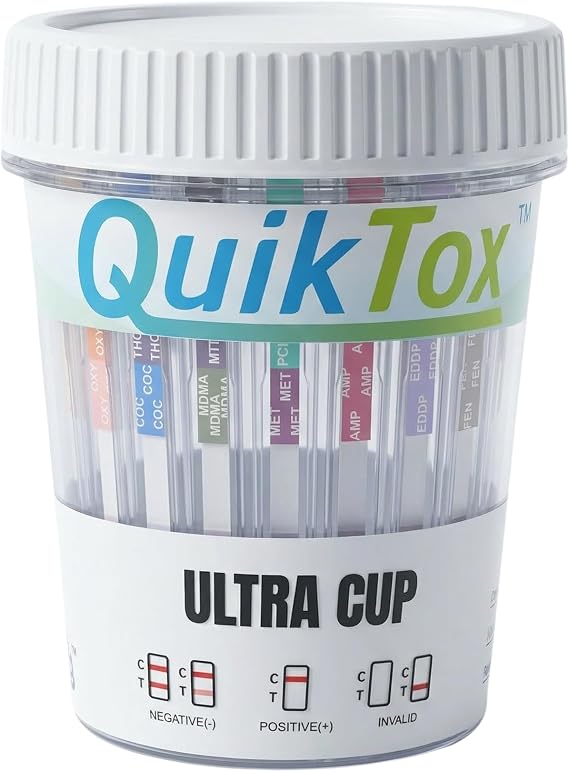 Ultra Cup Multi-Drug Screen Test, 8 Panel, 25 Pack