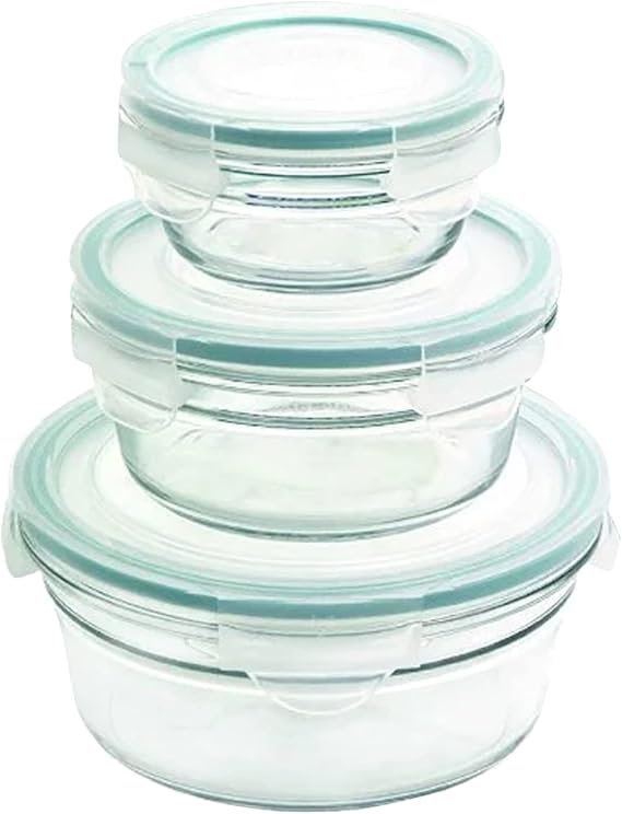 Glasslock 11214 Round Oven Safe Container Set (6-Piece)