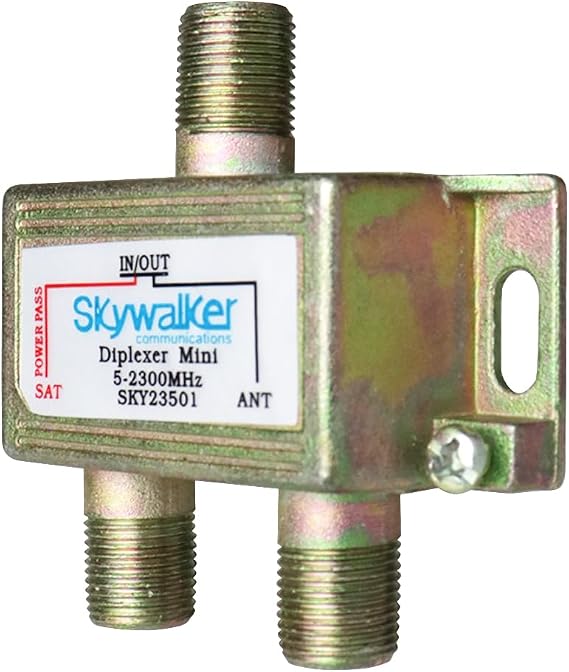 Skywalker 5-2300MHz Mini Diplexer for Off-Air & Satellite Signals (Dish Pro Plus Compatible)