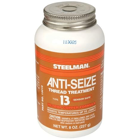 Steelman Anti-Seize Thread Lubricant for Preventing Stuck Fasteners, 8-Ounce, Brush Top