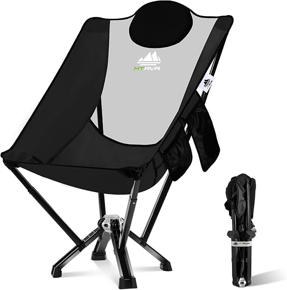 MTRVR Utility-Grade High-Back Folding Chair Stable One-Piece Structure, Extended Back Support for Longer Sitting, Reinforced Aluminum Frame, Portable Chair for Camping, RV & Outdoor Use