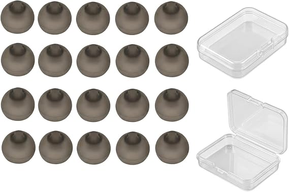 20PCS 9mm Single-Flange Vented Hearing Aid Domes, Soft Replacement Ear Tips, Universal Hearing Aid Tube Accessories for Standard Receiver Wires