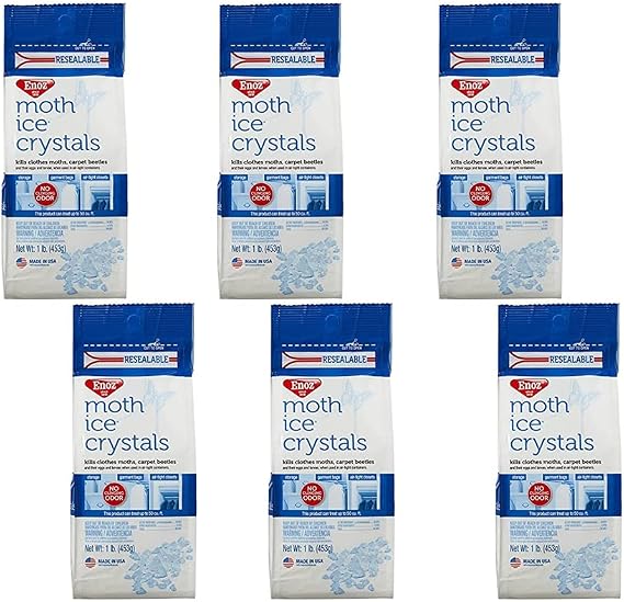 Enoz Moth Crystals 1 Pound - Pack of 6
