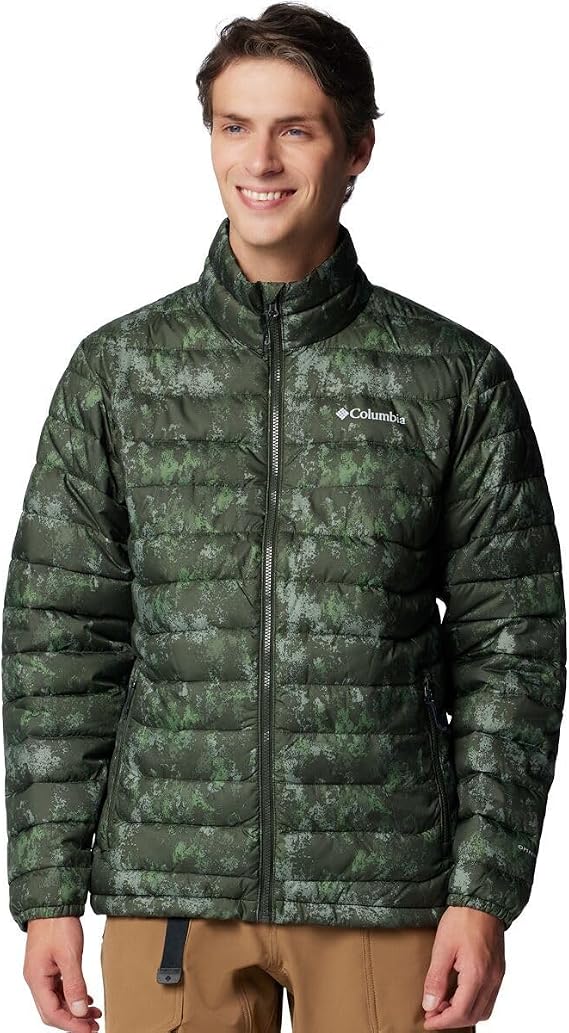 Columbia, Powder Lite II Printed Jacket - Men's, Greenscape Timberwild Print, S