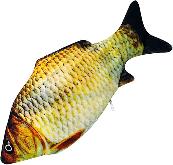 Tyenaza Flopping Fish Cat Toy, Realistic Relieve Boredom USB Rechargeable Plush Electric Moving Fish Toys for Cat Kitten Kitty