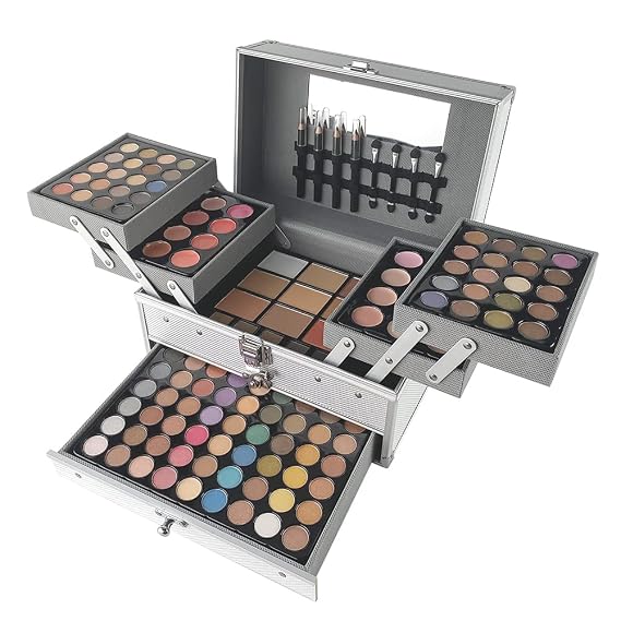 VERONNI 132 Color All In One Makeup Kit for Women & Girls, Multi Palette Eyeshadow Blush Concealer Lipstick Eyebrow Powder Set with Mirror & Applicators for Professional Stage Cosplay Daily Makeup