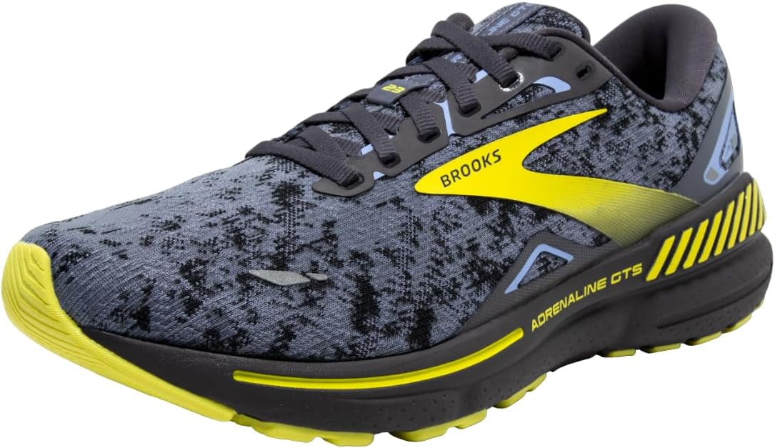 Brooks Mens Adrenaline GTS 23 Supportive Running Shoe - Nine Iron/Folkstone/Sulphur - 8 Medium