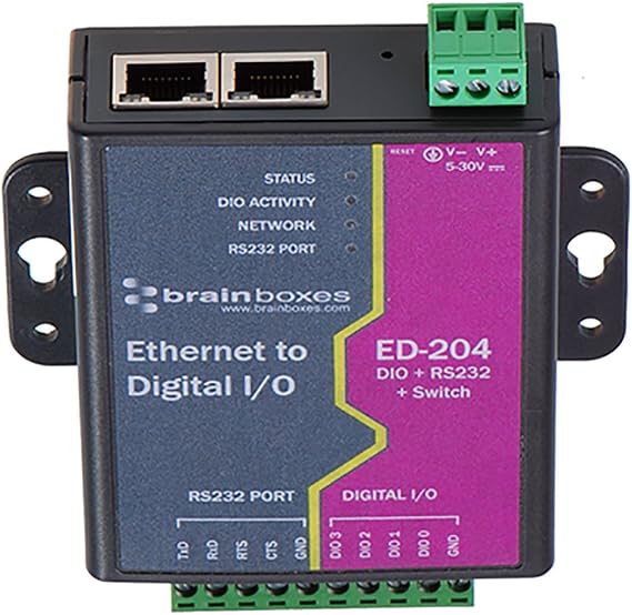 Brainboxes Ltd Ethernet 4 Dio + Rs232 + Switch