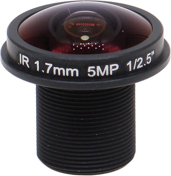 1.7mm 180 Wide Angle Board Lens, HD 5mp Fisheye View CCTV Wide Angle Camera for CCTV Cameras
