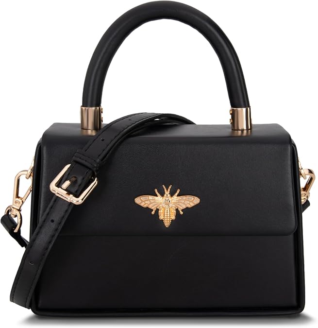 Milan Chiva Top Handle Bag for Women Small Elegant Crossbody Purse Square Hangbag with detachable Strap