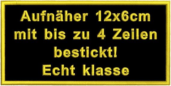 Patch Personalised with Your Desired Text Rectangular (Rec1) 12 x 6 cm (Choice of Sewing with or Iron-On)