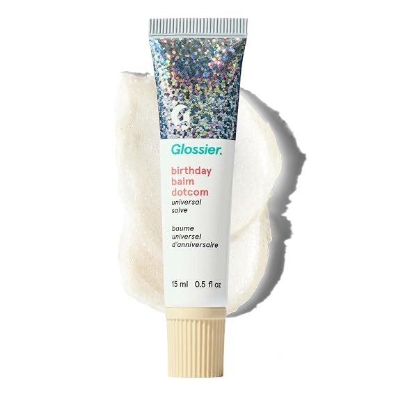Glossier Balm Dotcom Lip Balm & Universal Salve, Birthday, Soft Shimmer