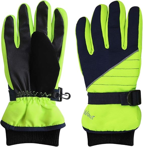 Kids Winter Gloves - Snow & Ski Waterproof Youth Gloves for Boys & Girls