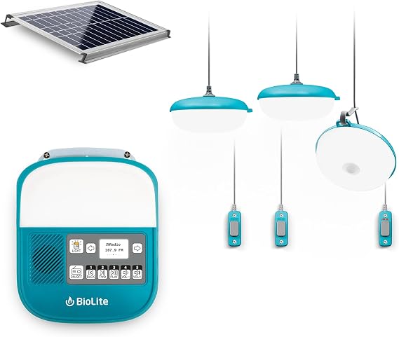 BioLite SolarHome 625 Emergency Solar Lighting Kit, Radio, Off-Grid