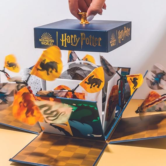 Harry Potter Flying Butterfly Explosion Gift Box Bundle by Send A Cake Includes 3" Chocolate Mini Bundt Cake Magical Birthday & Special Occasion Gift for Women, Men, Adults & Kids