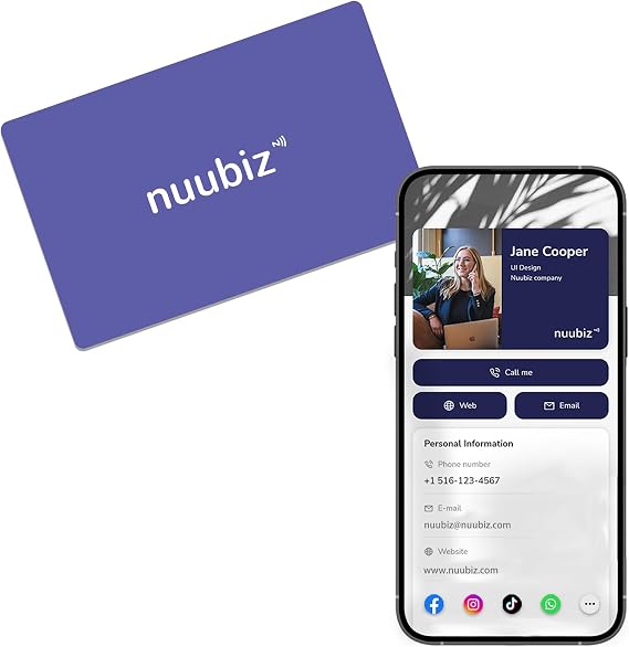 Digital Business Card (2 PACK)- NFC Business Card with QR Code - No Apps, No Fees Create Your Profile in Minutes & Update Anytime Smart Tap to Share & Networking Easy One-Tap Contact Saving