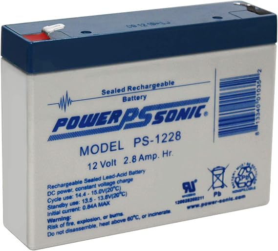 PS-1228 12V 2.8AH SLA Replacement Battery for Leoch LP12-2.8