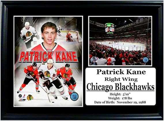 Encore Select 128-05 NHL Chicago Blackhawks Photo Stat Framed Sports Memorabilia with Custom Name Plate, 12-Inch by 18-Inch