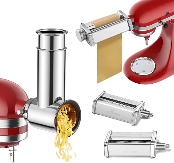 Gvode Pasta Maker & Slicer shredder Attachment for KitchenAid Stand Mixer