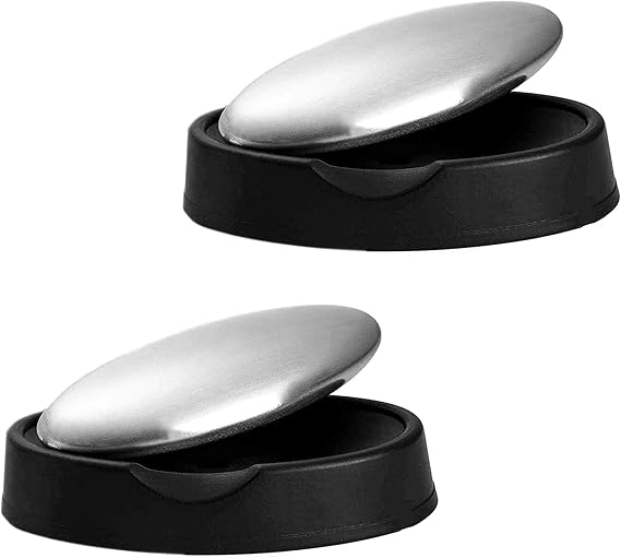 MIHEY 2 Pack Stainless Steel Soap Bar