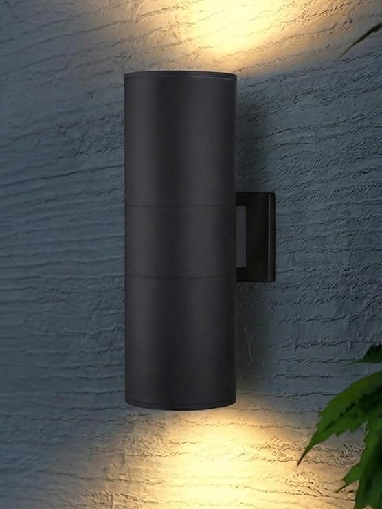 LEONLITE 22" Outdoor Cylinder Wall Light, Up and Down, E26 Base