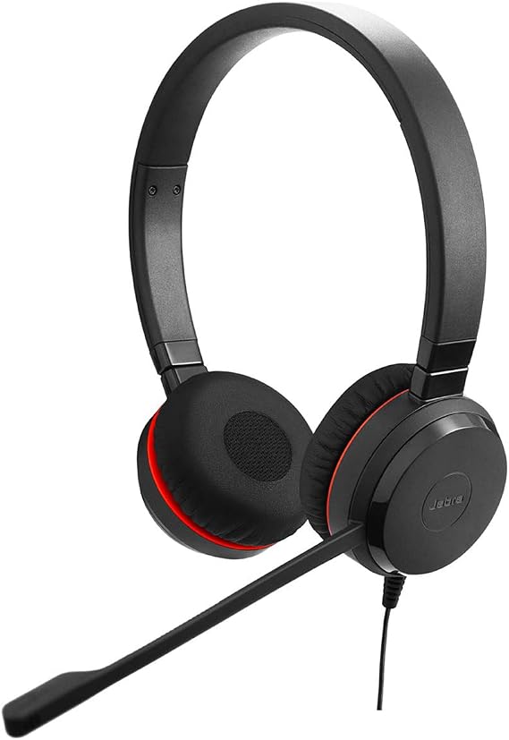 Jabra Evolve 30 II Wired Headset, Stereo, MS-Optimized Telephone Headset with Superior Sound for Calls and Music 3.5mm Jack/USB Connection Pro Headset with All-Day Comfort
