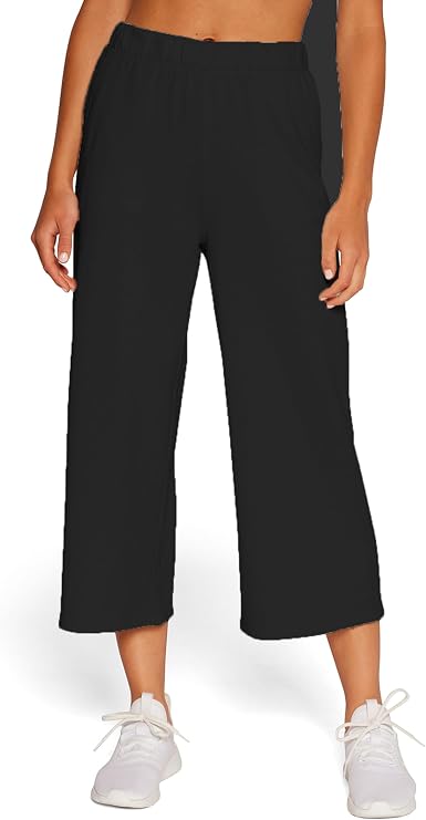 Bally Total Fitness Women's Tammy Wide Leg Crop Pocket Pant