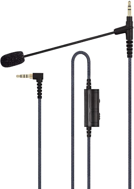 Cable Boom Microphone Compatible with HyperX Cloud Flight | 3.5mm Jack Headphone - Volume Control for Playstation PS4 or Xbox One Controller, PC, Tablet,Laptop,Smartphone - Boompro Gaming Mic (150CM)