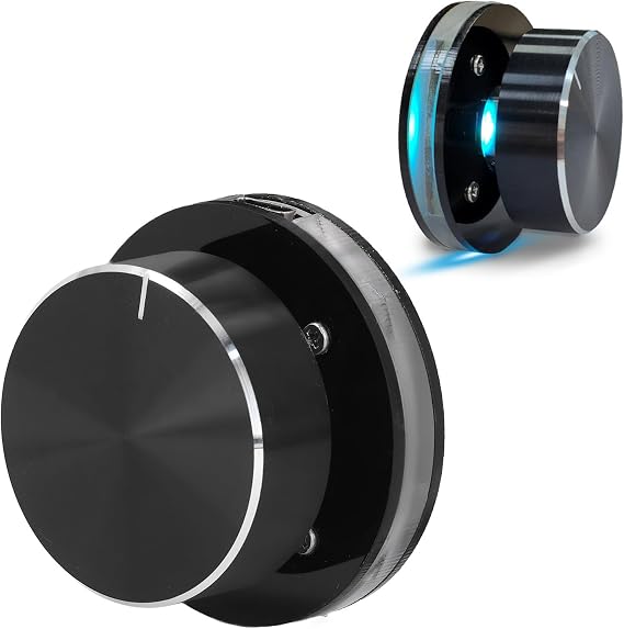 Sanpyl USB Volume Control Knob, PC Computer Speaker Volume Control Audio External Volume Control Knob with RGB Light, Volume Controller for Android