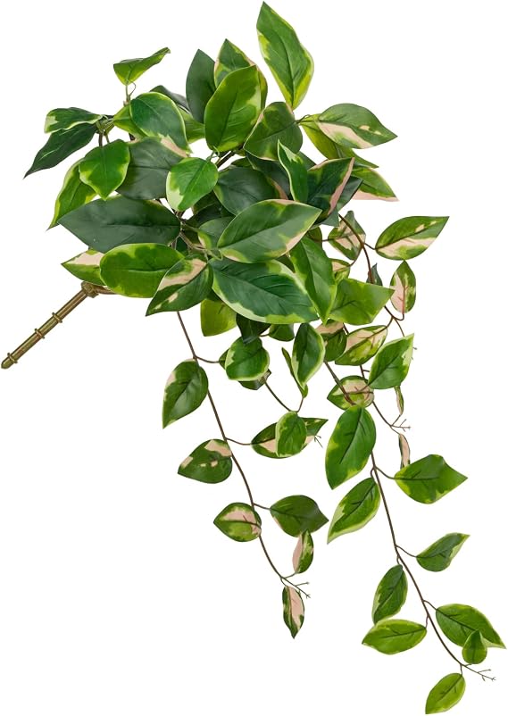 Oairse Artificial Hanging Plants Hanging Faux Pothos Vines Plants Fake Wall Plant Greenery Decor for Bedroom Bathroom Living Room Balcony Shelf Indoor Outdoor Decor