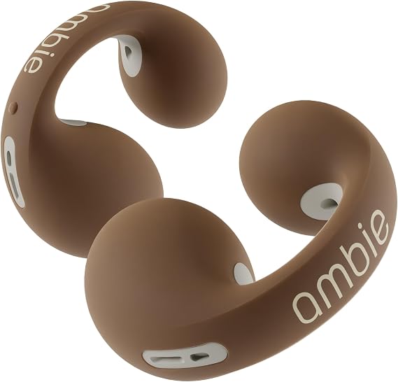 ambie Socks, Earbuds Silicone Cover Accessories, Compatible with ambie Sound Earcuff AM-TW02 Series (Mocha)