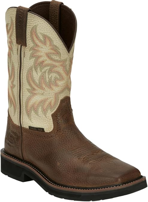 Justin Driller 11" Work Boot for Men - Durable Construction, Slip-Resistant Sole, Comfortable Fit