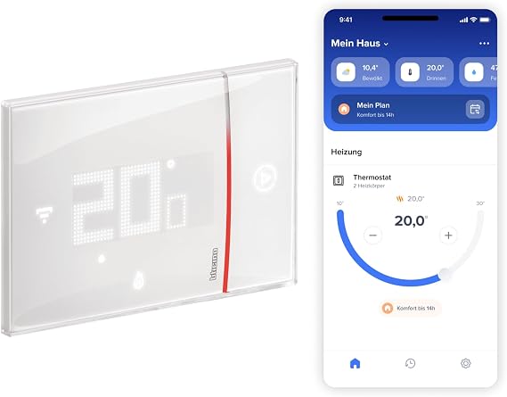 Bticino Smart WiFi Thermostat Smarther2 with Netatmo XW8002, Built-in, White - Professional Version