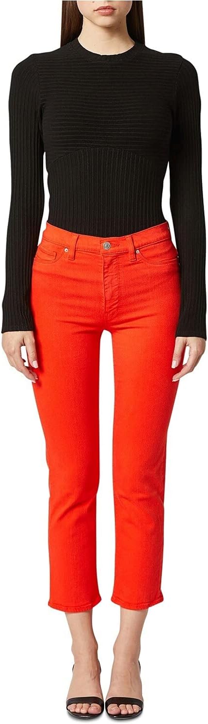 HUDSON Jeans Women's Barbara High Rise, Cropped, Straight Leg Jean