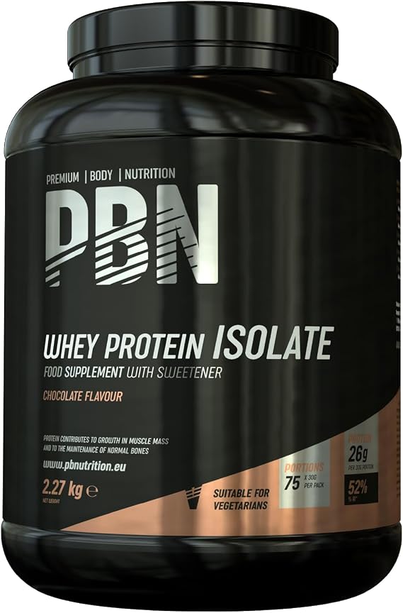 PBN Premium Body Nutrition - Whey Isolate Protein Powder, Chocolate - 75 Servings, 2.27 kg (Pack of 1)