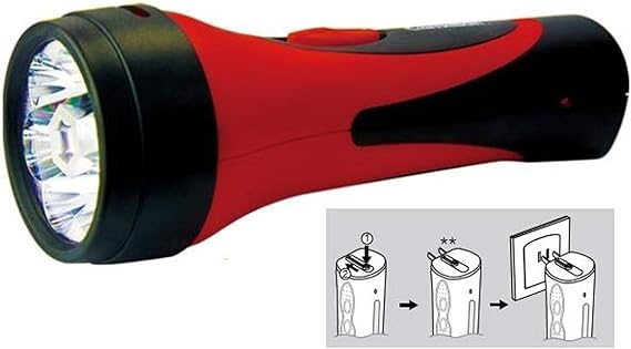 6 LED Rechargeable Plug-In Emergency Ready Flashlight