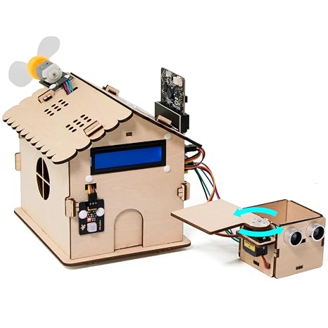 KEYESTUDIO Micro:Bit V2 Smart Home Kit with Fun Microbit Stem Coding Projects for Adults Teens 15+(Microbit V2 Included)