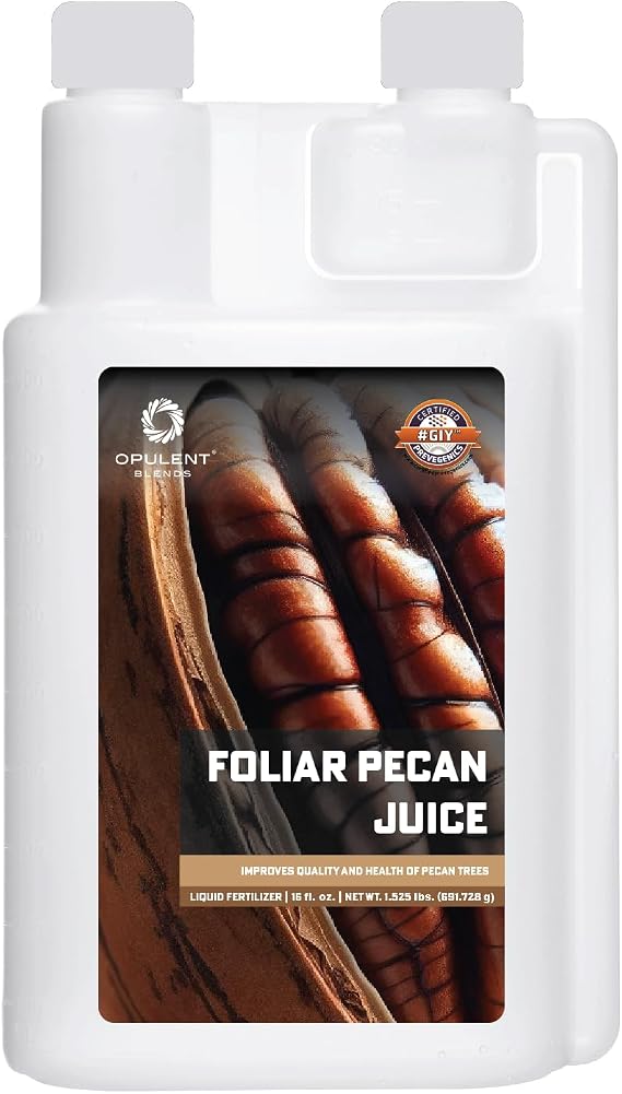 Foliar Pecan Juice - 16 fl. oz. Liquid Pecan Tree Fertilizer - 8.489% Zinc, Plus Iron, Manganese and Nickel