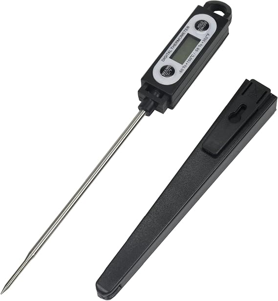 Chef Craft Select Instant Read Thermometer, 10 inch, Black