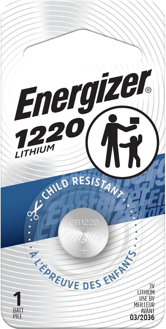 Energizer 1220 Lithium Coin Battery, 1 Pack
