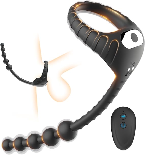Multi Modes Prostate Vibratoar Device for Men Ring Toy Tool Womens Vibratoar Toys LJ0602 (Black 10 Modes)
