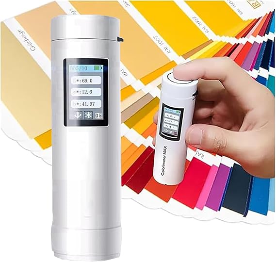 Digital Colorimeter0.05, Portable Color Meter with D/8 Integrating Sphere & AI Color Matching, 8mm Aperture Handheld Spectrophotometer for Paint, Plastic & Printing (MAX)